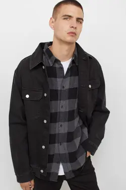 خرید پیراهن چهارخانه مردانه اچ اند ام کد 124351 | بانی استایل