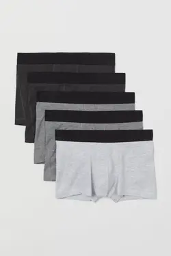 خرید شورت باکسر مردانه بسته 5 عددی اچ اند ام کد 124290 | بانی استایل