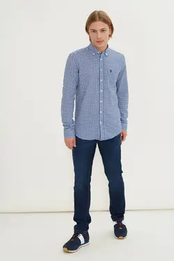 خرید پیراهن آستین بلند مردانه یو اس پولو کد 121061 | بانی استایل