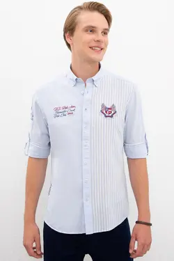 خرید پیراهن آستین بلند مردانه یو اس پولو کد 120980 | بانی استایل