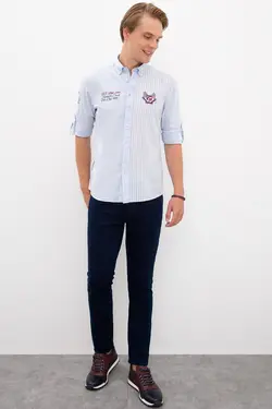 خرید پیراهن آستین بلند مردانه یو اس پولو کد 120980 | بانی استایل