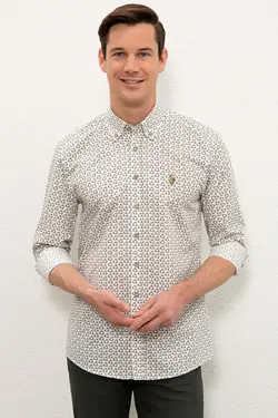 خرید پیراهن آستین بلند مردانه یو اس پولو کد 121032 | بانی استایل