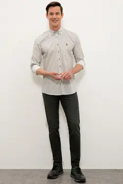 خرید پیراهن آستین بلند مردانه یو اس پولو کد 121032 | بانی استایل