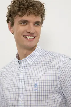 خرید پیراهن آستین بلند مردانه یو اس پولو کد 120852 | بانی استایل