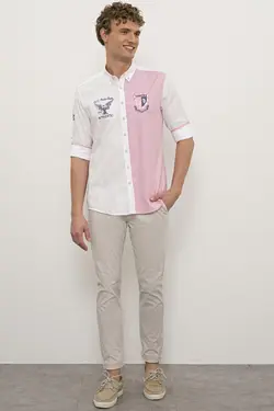 خرید پیراهن آستین بلند مردانه یو اس پولو کد 120681 | بانی استایل