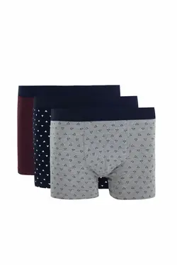 خرید شورت باکسر مردانه بسته 3 عددی دفکتو کد 125321 | بانی استایل