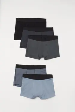 خرید شورت باکسر مردانه بسته 5 عددی اچ اند ام کد 124312 | بانی استایل