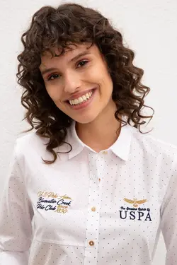 خرید شومیز آستین بلند زنانه یو اس پولو کد 123075 | بانی استایل