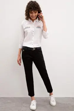 خرید شومیز آستین بلند زنانه یو اس پولو کد 123075 | بانی استایل