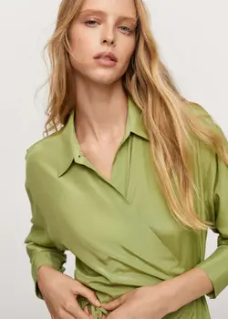 خرید پیراهن ساتن زنانه منگو کد 113998 | بانی استایل