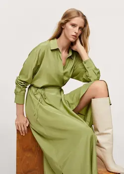 خرید پیراهن ساتن زنانه منگو کد 113998 | بانی استایل