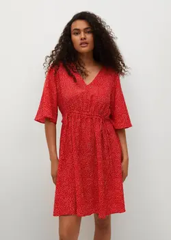 خرید پیراهن طرح دار زنانه منگو کد 113308 | بانی استایل