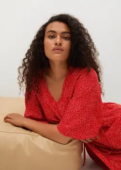 خرید پیراهن طرح دار زنانه منگو کد 113308 | بانی استایل