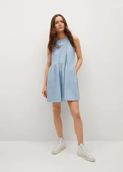 خرید پیراهن نخی زنانه منگو کد 113296 | بانی استایل