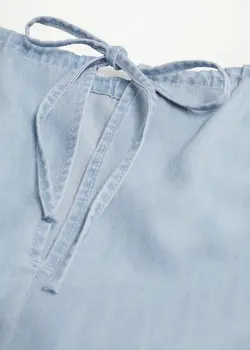 خرید پیراهن نخی زنانه منگو کد 113296 | بانی استایل