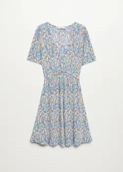 خرید پیراهن طرح دار زنانه منگو کد 113982 | بانی استایل