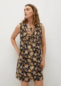 خرید پیراهن طرح دار زنانه منگو کد 113970 | بانی استایل