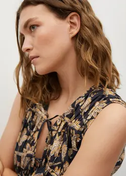 خرید پیراهن طرح دار زنانه منگو کد 113970 | بانی استایل