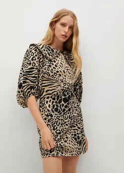 خرید پیراهن طرح دار زنانه منگو کد 113317 | بانی استایل