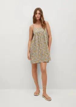 خرید پیراهن طرح دار زنانه منگو کد 113309 | بانی استایل