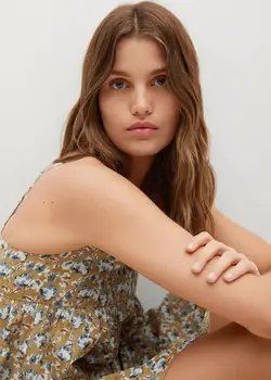 خرید پیراهن طرح دار زنانه منگو کد 113309 | بانی استایل