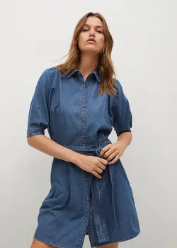 خرید پیراهن جین زنانه منگو کد 113298 | بانی استایل