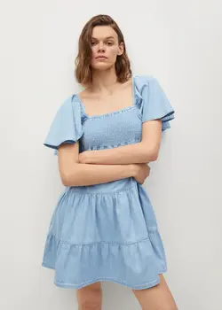 خرید پیراهن نخی زنانه منگو کد 112832 | بانی استایل