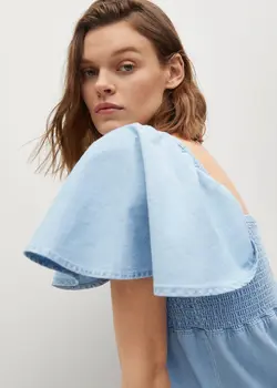 خرید پیراهن نخی زنانه منگو کد 112832 | بانی استایل