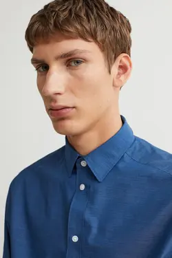 خرید پیراهن اسلیم فیت مردانه اچ اند ام کد 107143 | بانی استایل