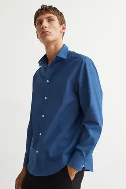 خرید پیراهن اسلیم فیت مردانه اچ اند ام کد 107143 | بانی استایل