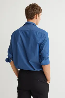 خرید پیراهن اسلیم فیت مردانه اچ اند ام کد 107143 | بانی استایل