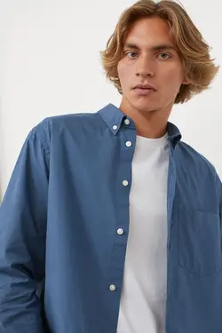 خرید پیراهن آستین بلند نخی مردانه اچ اند ام کد 107052 | بانی استایل