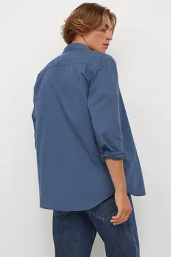 خرید پیراهن آستین بلند نخی مردانه اچ اند ام کد 107052 | بانی استایل