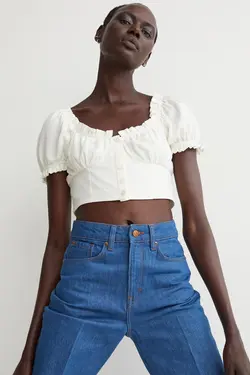 خرید بلوز کوتاه زنانه اچ اند ام کد 106797 | بانی استایل