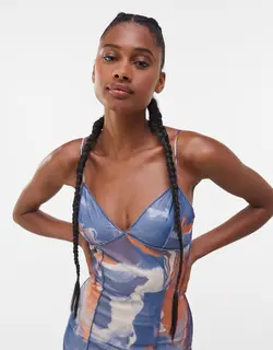 خرید پیراهن طرح دار زنانه برشکا کد 103273 | فروشگاه اینترنتی بانی استایل