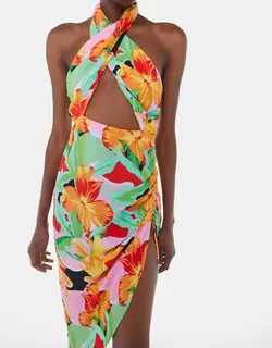 خرید پیراهن طرح دار زنانه برشکا کد 103204 | فروشگاه اینترنتی بانی استایل