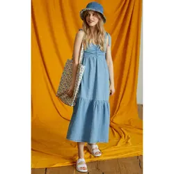 خرید پیراهن جین زنانه استرادیواریوس کد 96259 | فروشگاه اینترنتی بانی استایل