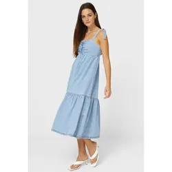 خرید پیراهن جین زنانه استرادیواریوس کد 96259 | فروشگاه اینترنتی بانی استایل