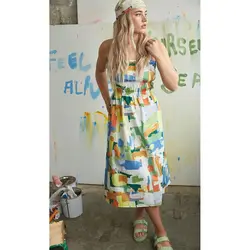 خرید پیراهن میدی زنانه استرادیواریوس کد 96229 | فروشگاه اینترنتی بانی استایل