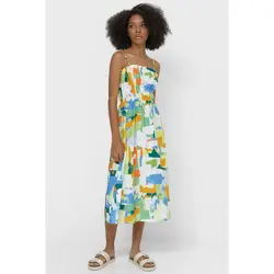 خرید پیراهن میدی زنانه استرادیواریوس کد 96229 | فروشگاه اینترنتی بانی استایل