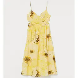 خرید پیراهن نخی یقه هفت زنانه اچ اند ام کد 98095 | فروشگاه بانی استایل