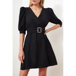 خرید پیراهن کمربند دار زنانه ترندیول میلا کد 96906 | فروشگاه بانی استایل