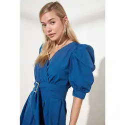 خرید پیراهن کمربند دار زنانه ترندیول میلا کد 96892 | فروشگاه بانی استایل