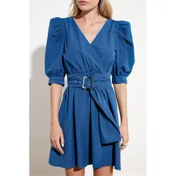 خرید پیراهن کمربند دار زنانه ترندیول میلا کد 96892 | فروشگاه بانی استایل