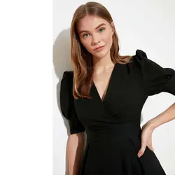 خرید پیراهن یقه هفت زنانه ترندیول میلا کد 96856 | فروشگاه بانی استایل