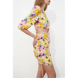 خرید پیراهن گلدار زنانه ترندیول میلا کد 96530 | فروشگاه اینترنتی بانی استایل