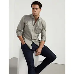 خرید پیراهن نخی آستین بلند مردانه ماسیمو دوتی کد 94889 | بانی استایل