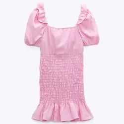 خرید پیراهن کوتاه زنانه زارا کد 88695 | فروشگاه اینترنتی بانی استایل