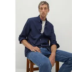 خرید پیراهن آکسفورد مردانه منگو کد 88240 | فروشگاه اینترنتی بانی استایل