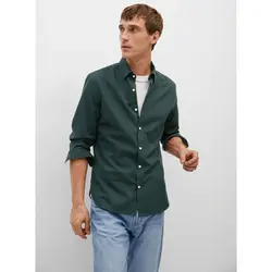 خرید پیراهن نخی آستین بلند مردانه منگو کد 88186 | فروشگاه اینترنتی بانی استایل